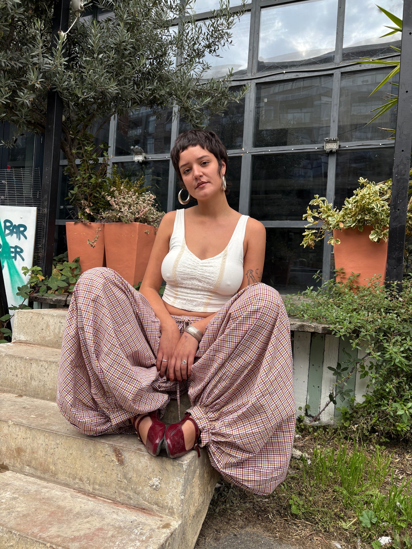 Oshi Trousers - The Picnic Check