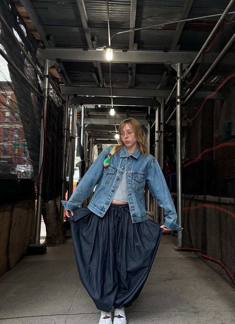 Long Denim Oshi Trouser