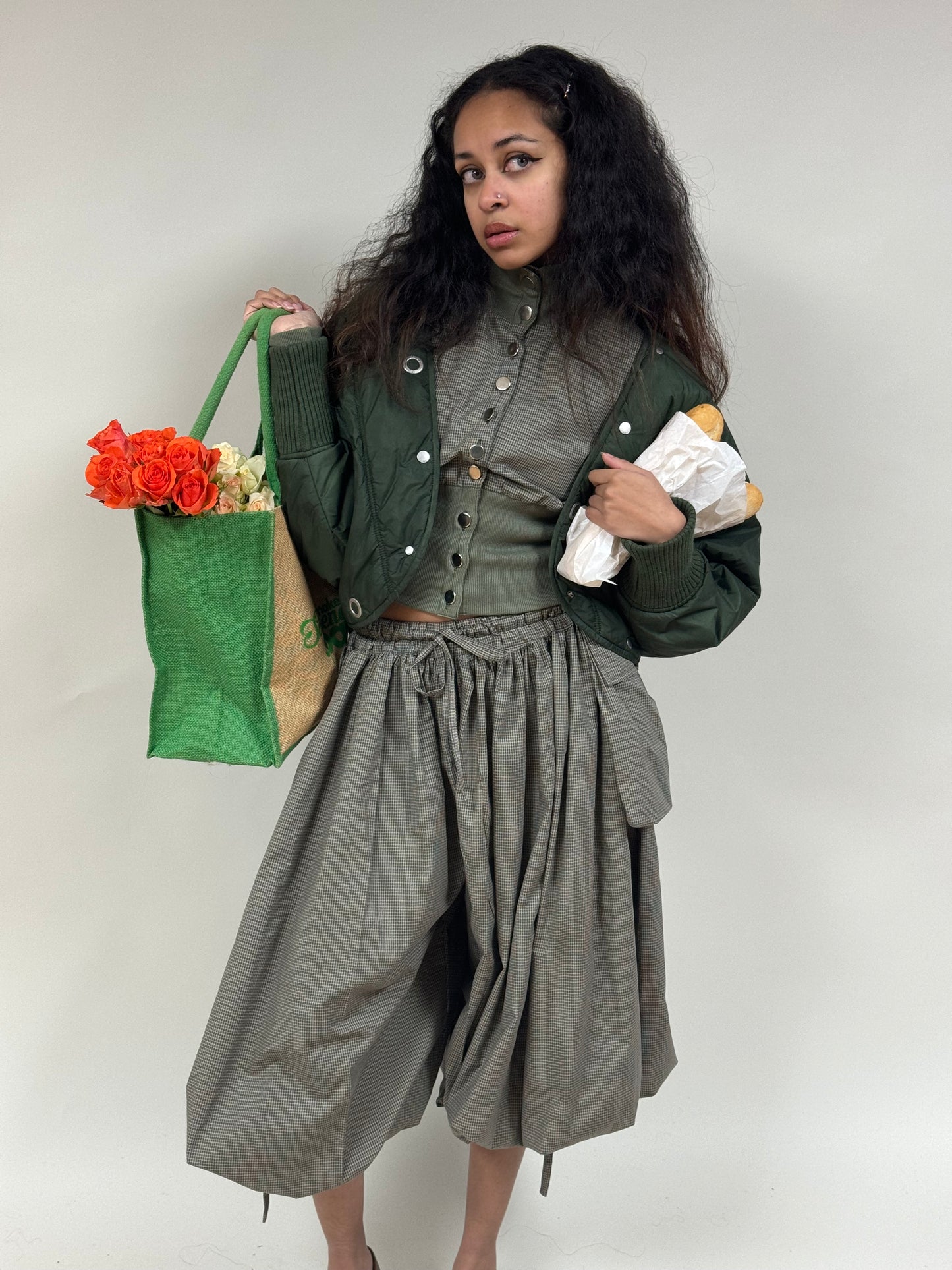 Pocket Oshi Capri - Check