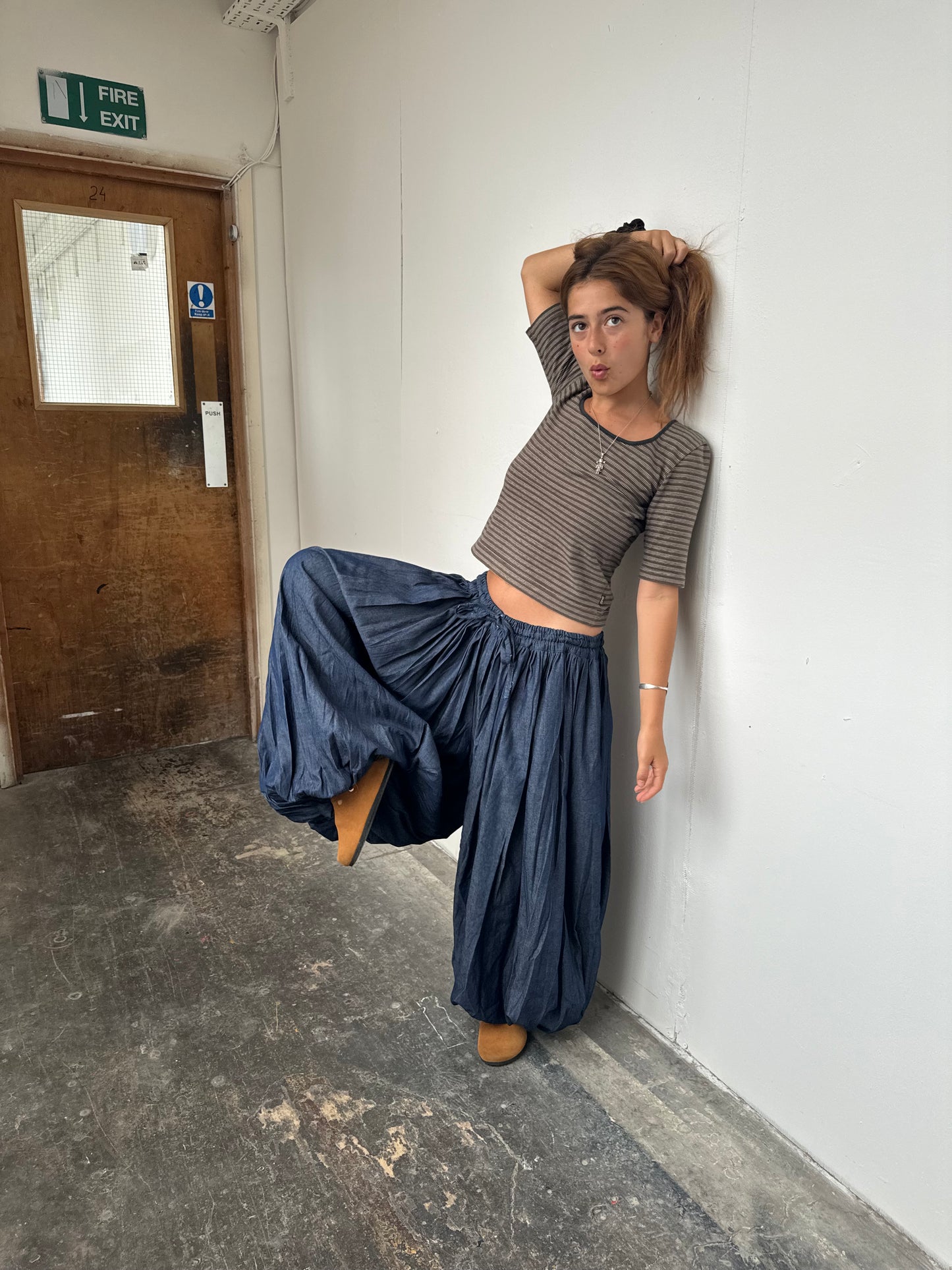 Long Denim Oshi Trouser