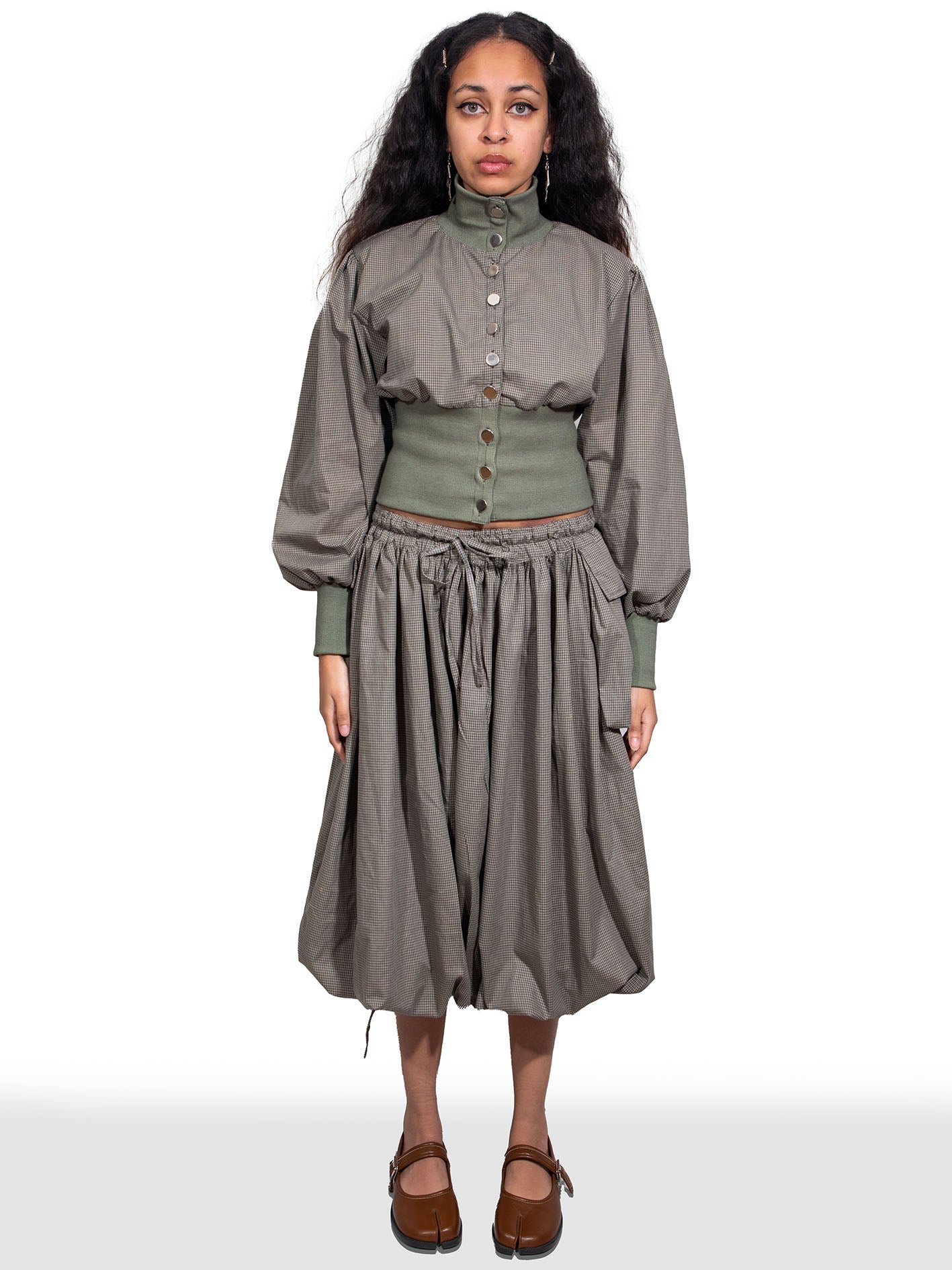 Button Oshi Jacket - Check