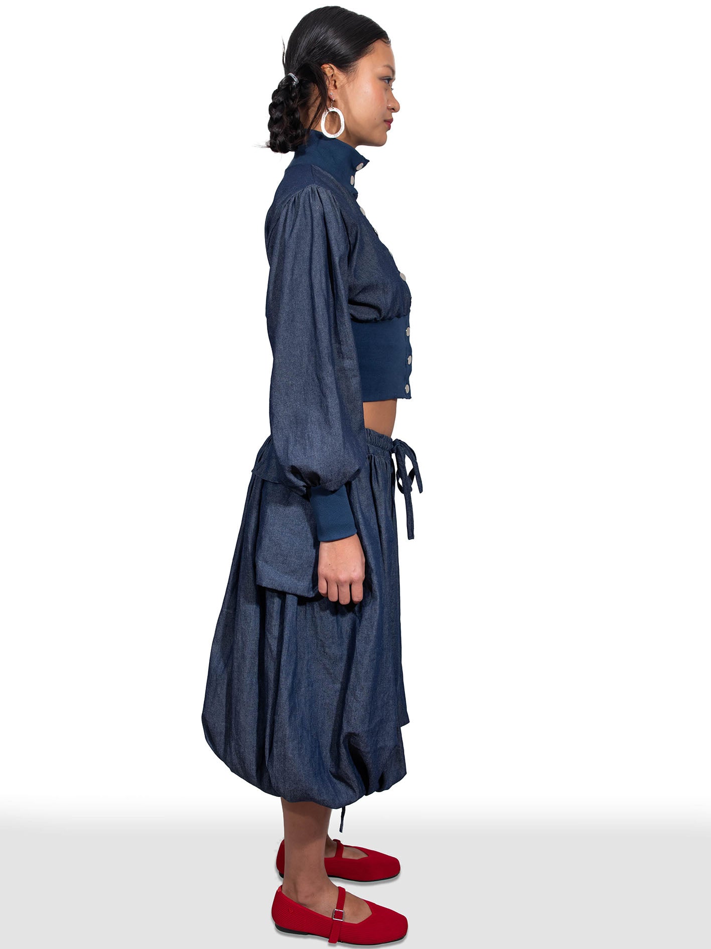 Pocket Oshi Capri - Denim