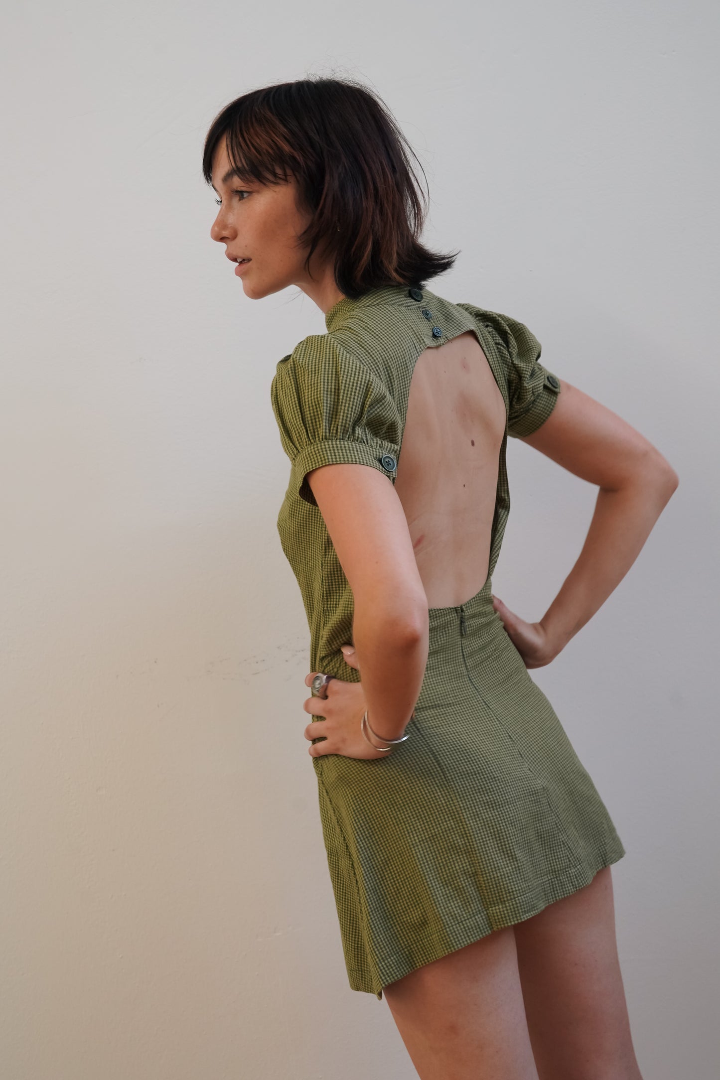 The Deja Dress - Olive Check