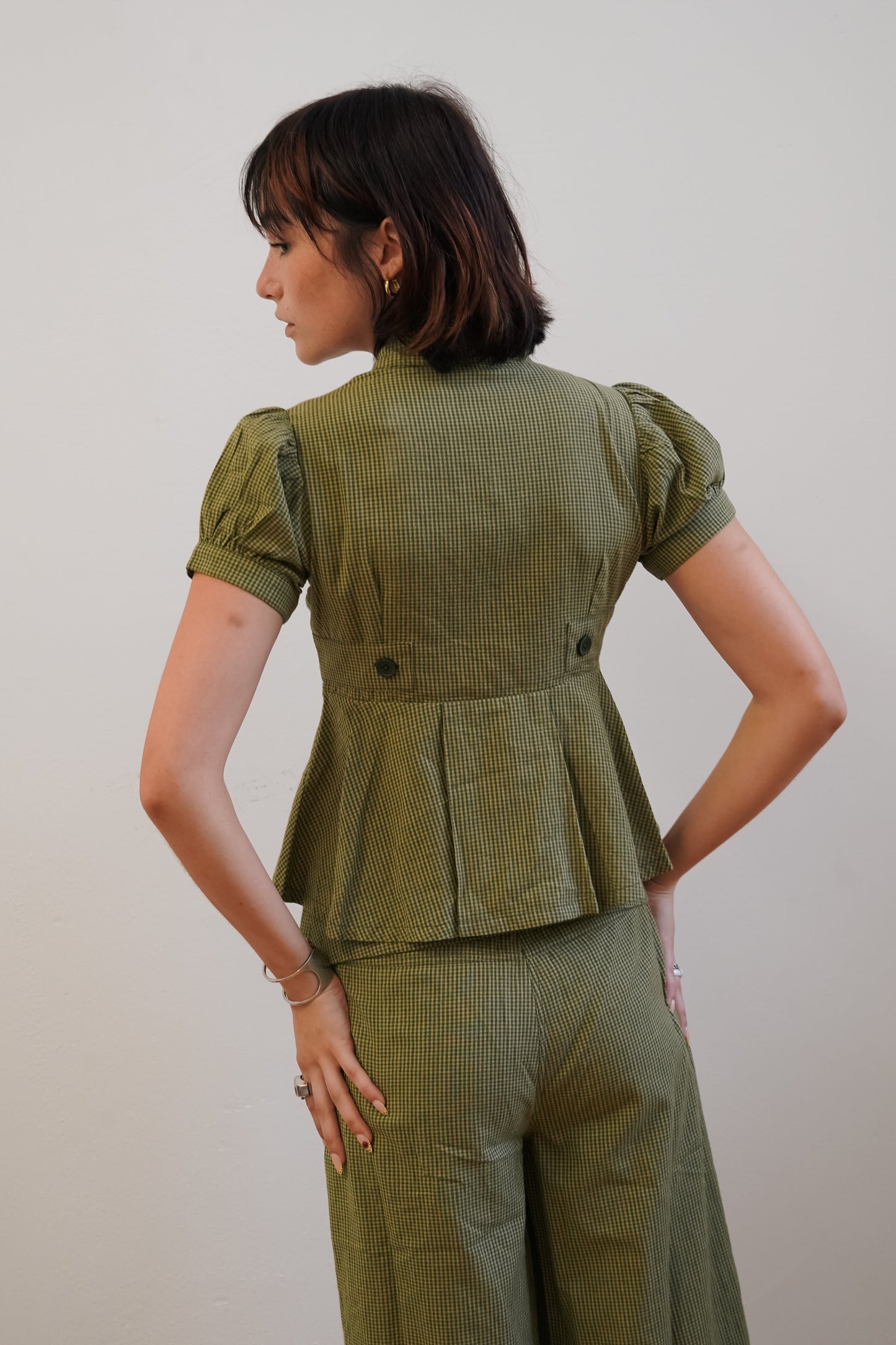 The Vera Zip - Olive Check