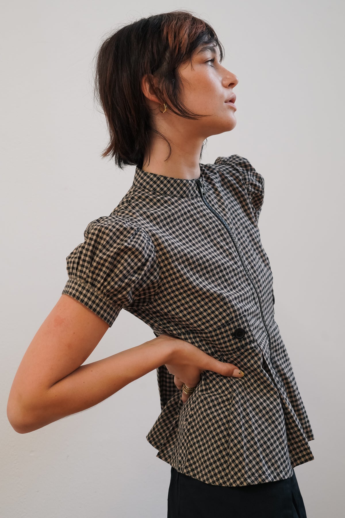 The Vera Zip - B&W Check