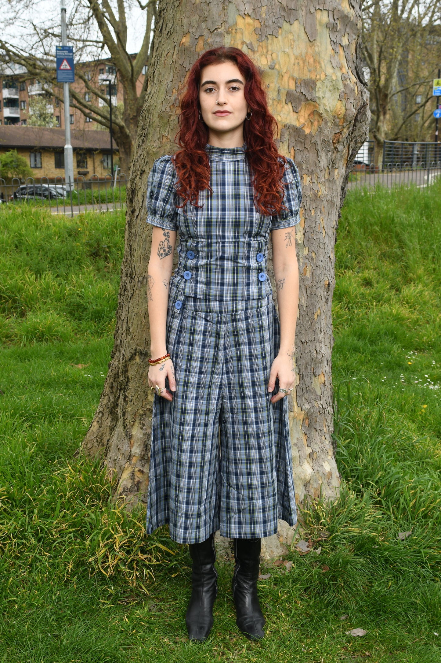 Tilda Trouser - Blue Check