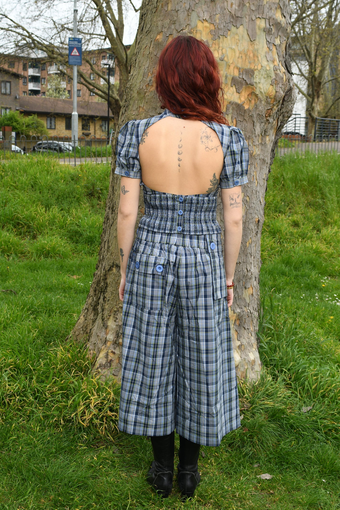 Linca Blouse - Blue Check