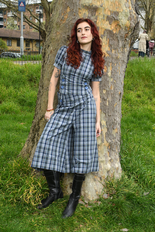 Linca Blouse - Blue Check