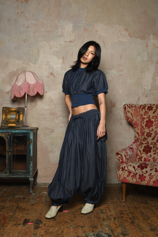 Pocket Oshi Trouser - Denim